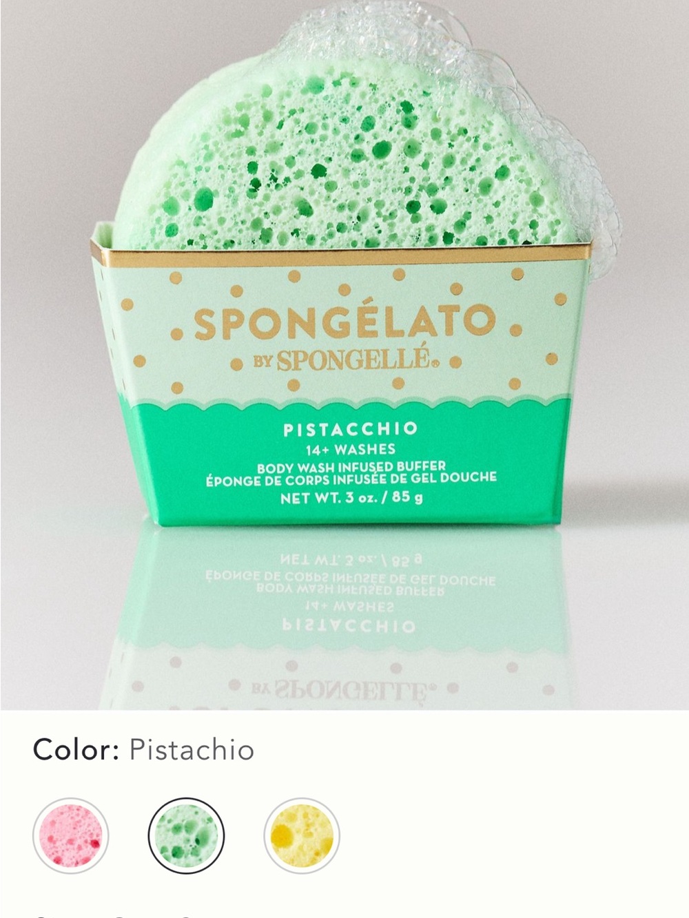 Pistachio Body Wash Infused Buffer Sponge